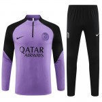 Kinder Paris Saint-Germain Purple Version Training Sweatshirts Viertelreißverschluss 2023-24